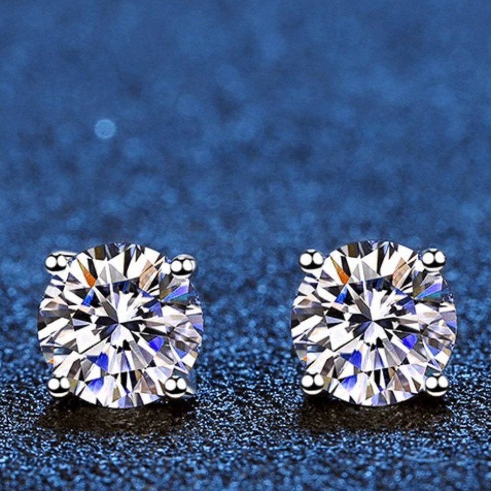"Birthstone S925 Sterling Silver CZ Stud Earrings for Women/Girl, US19251043